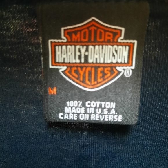 Harley Davidson Black Long Sleeve  Shirt Women's Top - Picture 3 of 7